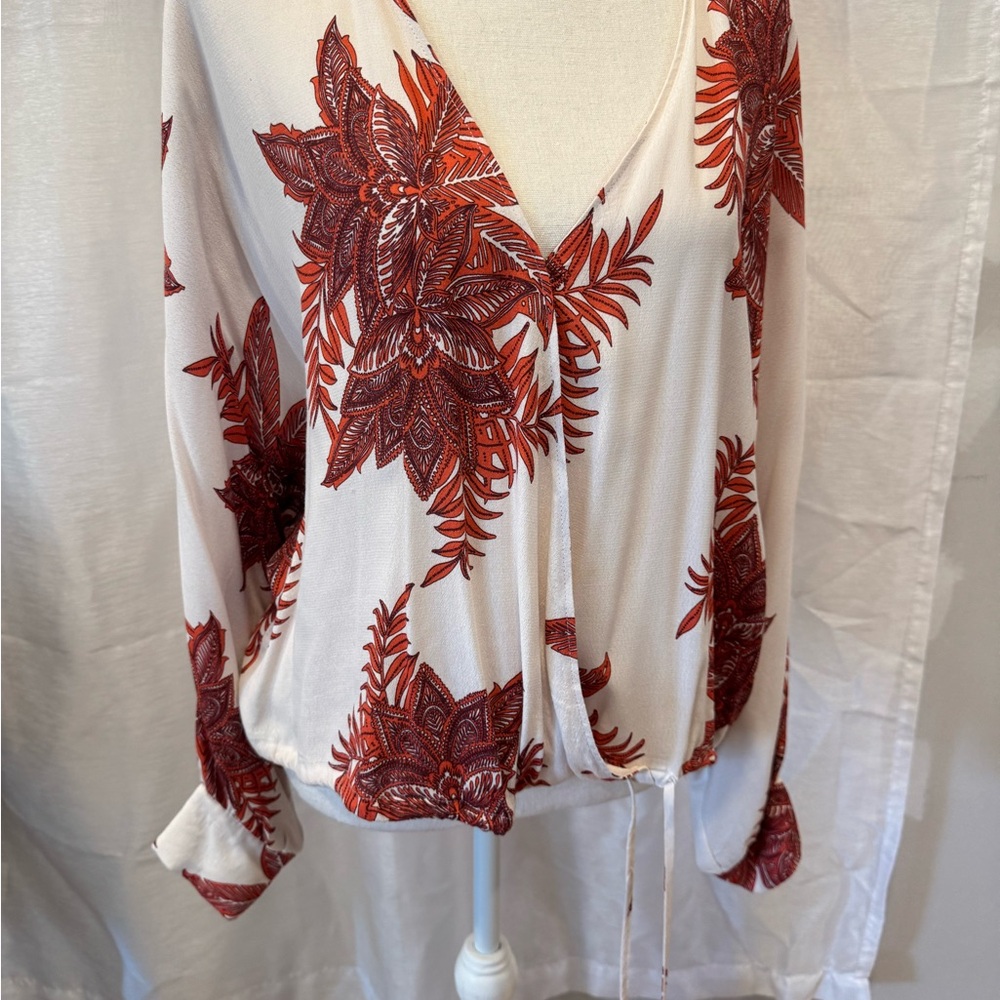 Dress Forum Red Floral Blouse